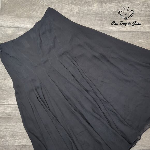 Jones New York Silk Midi Skirt Size 4 - Picture 5 of 5